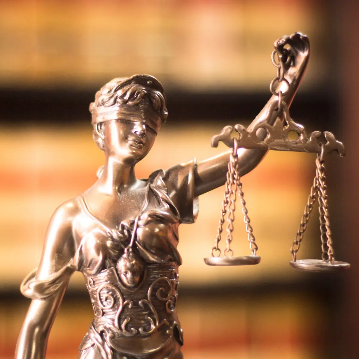 Statue of the blind scales of justice