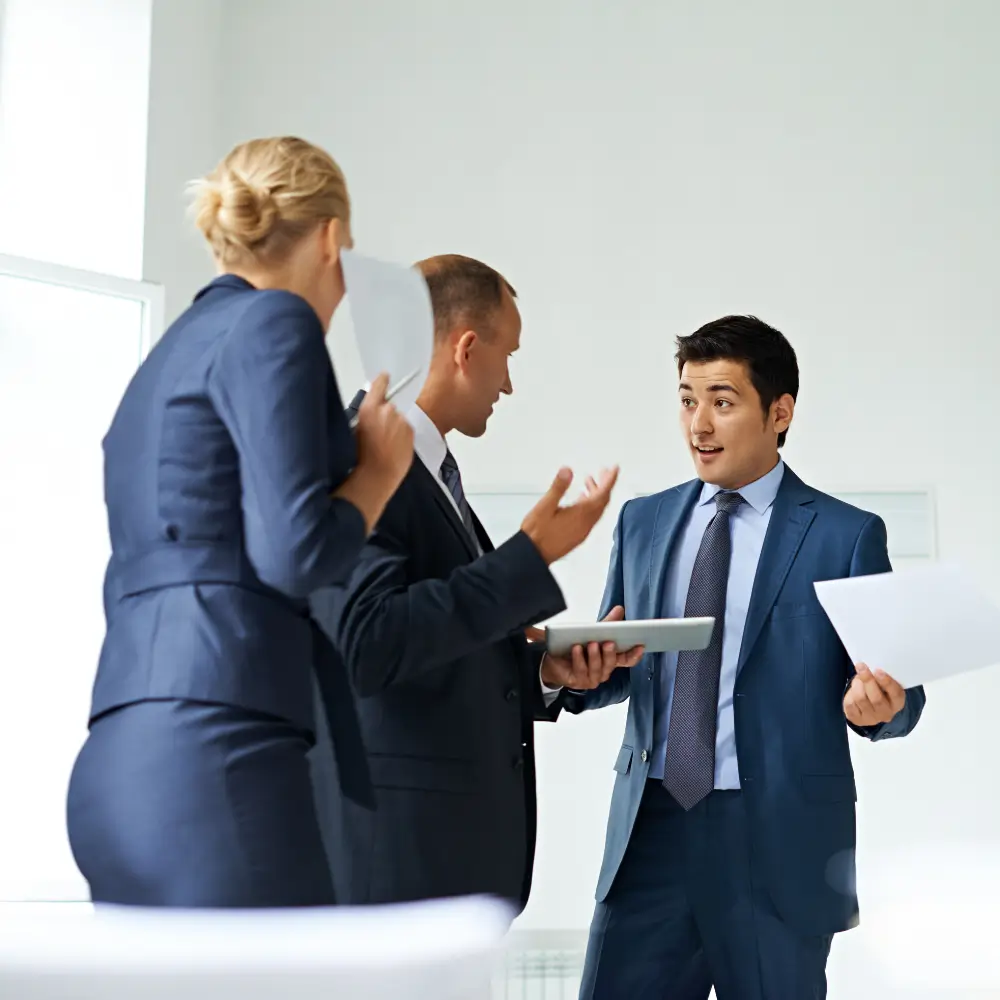 Three business partners engaged in a corporate and commercial transaction dispute