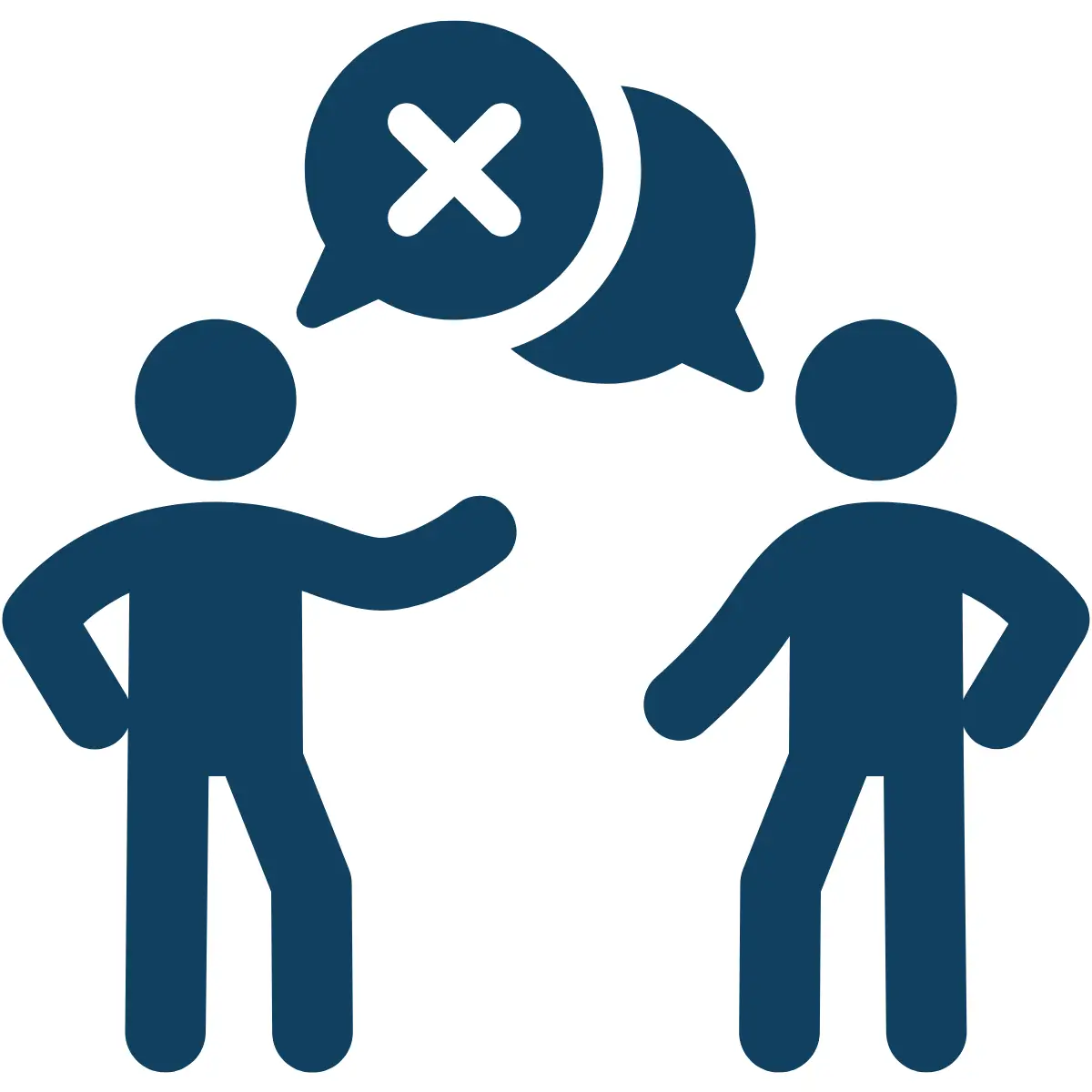 Icon of two partners arguing to demonstrate a Corporate and Commercial Transaction Dispute