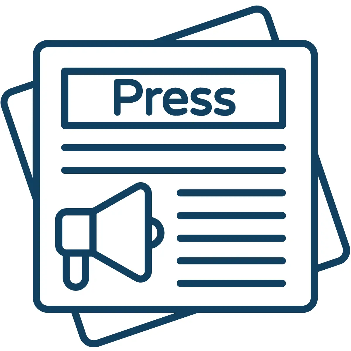 Icon of newspaper representing freedom of press