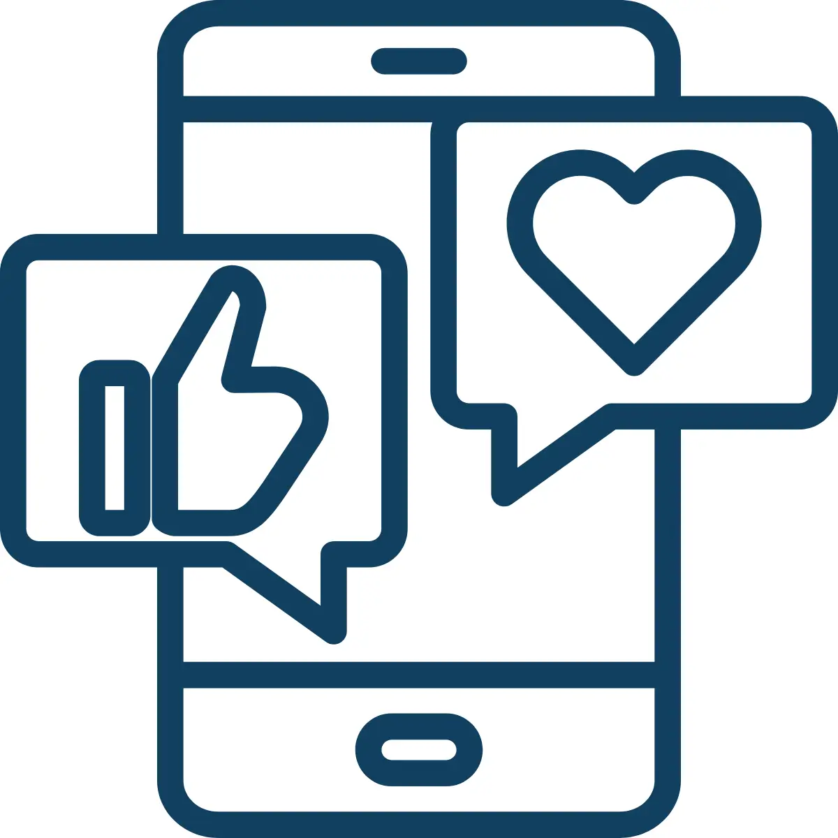 Icon representing social media and online speech