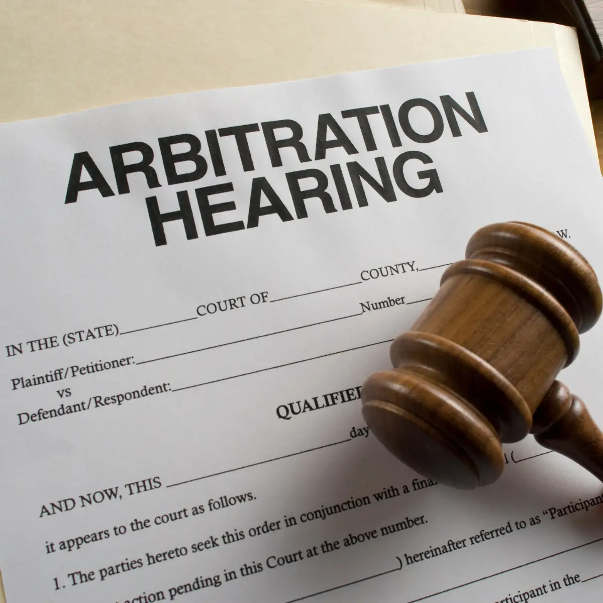 Arbitration Hearing Document